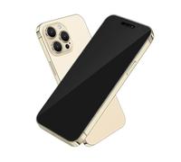 BORTAM Display Fake Toy Mobile Phone without Logo Non-Working Replica 1:1 Phone for iPhone 14 Pro Max Dummies Fake Toy Mobile Phone (14 Pro Max Gold Black Screen)