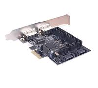 Bortivier 1 PCS IDE PCI E Adapter Card PCI E to 2.0 + IDE ESATA X2 Combo Adapter Converter Card
