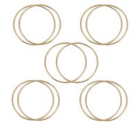 Bortivier 10 Pack 3 Inch Gold Dream Catcher Metal Rings Hoops Macrame Ring for Dreamcatchers and Crafts