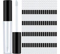 Bortivier 100 Pcs Empty Lip Gloss Containers Clear Mini Refillable Lip Balm Gloss Containers Bottles