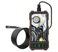 Bortivier 1080P Endoscope with 5”IPS Screen for Pipe Sewer Dual Lens Waterproof Inspection Camera Borescope Monitor Car Repair CMOS Borescope Inspection Otoscope Camera Digital Microscope A