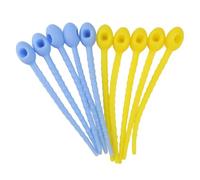 Bortivier 10PCS Food Grade Silicone Bag Ties Cable Management Zip Tie Twist All-Purpose Multi-Use Bag Clip Bread Tie Food Saver