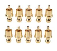 Bortivier 10Pcs Gold Plated Plug Cap Short-Circuit Socket, Phono Connector Shielding Jack Socket Protect Cover Caps