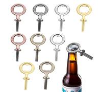 Bortivier 10Pcs Metal Bottle Opener Blanks Stainless Steel Bottle Opener Inserts Kit Threaded Beer Opener Hardware