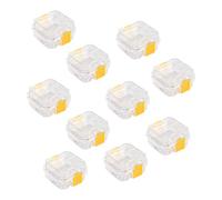 Bortivier 10Pcs Plastic Denture Tooth Box with Film High Quality Denture Storage Box Dental Implant Membrane Tooth Box