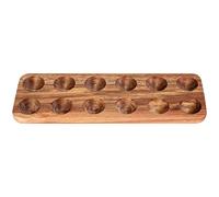 Bortivier 12 Holes Japanese Style Wooden Double Row Egg Storage Box Home Organizer Rack Eggs Holder Kitchen Decor Accessories