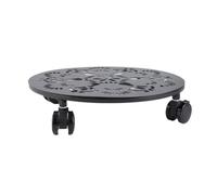 Bortivier 12 Inches Large Metal Plant Stands with Wheels Round Planter Pot Mover Rollers Plant Stands