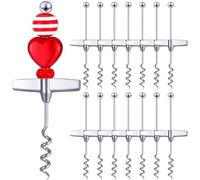 Bortivier 15 Pcs Travel Corkscrew Wine Bottle Opener Beadable Wine Cork Remover for Bar Restaurant Kitchen Beverage Gifts Easy to Use