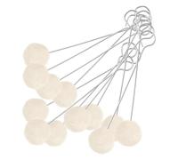 Bortivier 200 Pieces Wool Daubers Ball Brush Set Kit Leather Dye Tool with Metal Handle Applicator Tool Set Kit for Leather Dye Wool Dye Dauber