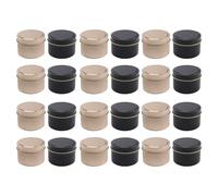 Bortivier 24 Pack Candle Tin Cans with Lids, 4 Oz, Metal Candle Jars for DIY Candle Making, Arts & Crafts, Party Favors and Gifts