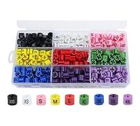 Bortivier 290 Pcs Snap Retail Clothes Hanger Size Markers Garment Tags Xxs To 4Xl Size Coding Colored Dividers Hanger Sign Buckle