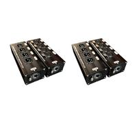 Bortivier 2Pair 4-Channel 3-Pin XLR Audio and Over Network Cable Extender, DMX512 Network Signal Extender 1 Male+1 Female