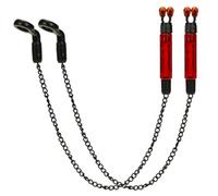 Bortivier 2pcs Bite Alarms Carp Fishing Swingers Bobbins for Fishing Alarm Indicator,Chain Bite Alarm Fishing Tools Red