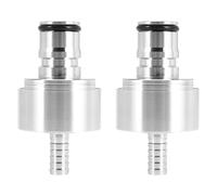 Bortivier 2Pcs/Lot 304 Stainless Steel Carbonation Cap 5/16 Inch Barb, Ball Lock Type, Fit Soft Drink PET Bottles, Homebrew Kegging