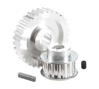 Bortivier 2Pcs Metal Synchronous Pulley Gear Motor Belt Gear Drive Wheel Gear S Cj0618 Mini Lathe Gears, Metal Cutting Machine Gears