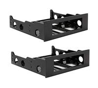 Bortivier 2X 3.5 to 5.25 Hard Drive Drive Bay Front Bay Bracket Adapter,Mount 3.5 Inch Devices in 5.25Inch Bay