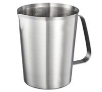 Bortivier 304 Stainless Steel Measuring Cup with Handle and Pour Lip, Metal Pitcher with Oz and ML Marking, 48OZ/1500 ML- 6 Cup)