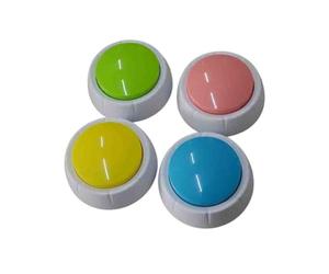 Bortivier 4 Pcs Squeeze Sound Box Music Box Recordable Voice Sound Button Party Supplies Communication Buttons Buzzer Sounding Box