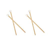 Bortivier 4 Pieces Double Head Drum Cymbal Gong Mallet Soft Hammer Sticks Mallets Rods Felt Hammer 385mm