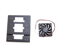 Bortivier 4-Slot 3.5 HDD Bracket with Cooling Fan for PC Cases, Stackable Holder for Mechanical Hard Disks A