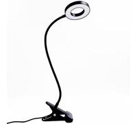 Bortivier 48 LED Desk Lamp Clip on Desk Lamp 360°Flexible Reading Table Light Eye-Caring USB Clamp Lamp for Bed Desk Workbench -A