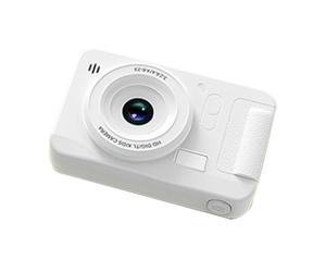 Bortivier 4K Digital Camera High-Definition Photography CCD Travel Selfie Entry-Level Small Students Campus Selfie Camera White