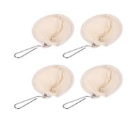 Bortivier 4Pcs Flannel Cloth Coffee Filter Strainers Reusable Coffee Dripper with Handle Handmade Coffee Accessories for Home Use