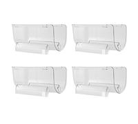 Bortivier 4Pcs Refrigerator Wine Holder,Clear Stackable Plastic Wine Rack Storage Water Bottle Organizer Water Bottle for Fridge