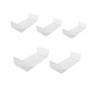 Bortivier 5 Pack Clear Acrylic Display Risers, 5 Sizes Acrylic Jewelry Display Riser Shelf Showcase Fixtures for Cake, Display
