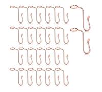 Bortivier 50PCS Hanger Connector Hooks Hanger Extender Hooks Stable Clothes Hanger Connector for Clothes Hangers Rose Gold