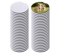Bortivier 50Pcs Sublimation Car Coasters Blanks,for DIY Crafts Car Cup Coasters Painting Project Sublimation Accessories