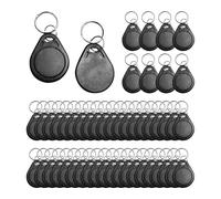 Bortivier 50Pcs T5577 Writable 125kHz RFID Key Fob Proximity ID Card Token Tag, 125khz RFID Writable Rewritable T5577 Fob