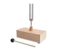Bortivier 528Hz Tuning Fork with Resonance Box Wooden Speaker Silver & Wood Color Perfect for SPA Aromatherapy, Resonance Teaching