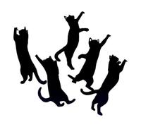 Bortivier 5Pcs Metal Cat Bookmarks Cute Black-Cat Book Markers Cat Lover Gifts, Kitten Book Mark Book Page Divider