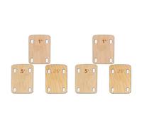 Bortivier 6Pcs Guitar Neck Shims, Solid Maple Wood Guitar Neck Shim Protection 0.25, 0.5 and 1 Degree Guitar Neck Plate Tool