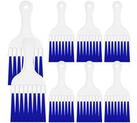 Bortivier 8 Packs Air Conditioner Condenser Cleaning Brush White & Blue Small Plastic Brush HVAC Coil Cleaner Brush