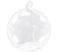 Bortivier 8cm Hanging Glass Flowers Plant Vase Stand Holder Terrarium Container Candlestick Tealight Holder Home Decor