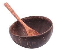 Bortivier and Spoon Set,Salad Smoothie Mixing Dessert Fruit Ice Cream Snack Bowl for Kitchen,Dining 4 Set