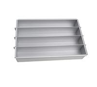 Bortivier Battenberg Battenberg Cake Pan, Commercial Weight Anodised Aluminium, Silver B