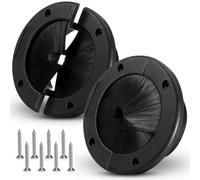 Bortivier Cable Management for Home& Data Center 2 Pack 6" Round Brush Grommet for Raised Floor Airflow Management Wall