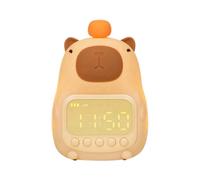 Bortivier Capybara Themed Bedside LED Snooze Clock,Rechargeable Nightlight,Touch Control-the Perfectgift for Students and Children