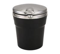 Bortivier Car Ashtray with Lid - Portable Travel Car Ashtray Self-Extinguishing - Made of Fire Plastic, Black