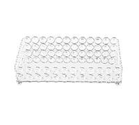 Bortivier Crystal Rectangle Cosmetic Tray Jewelry Trinket Organizer Mirror Decorative Tray Perfume Skin Care Organizer(Silver)