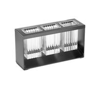 Bortivier Cutlery Drainer Tableware Holder Box Tabletop Separated Fork Chopstick Storage Holder Cutlery Drying Holder Black