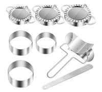 Bortivier Dumplings Maker 8 PCs,Empanada Mold and Cutter,Pie Ravioli Dough Pastry Wrappers Skin Manual Stuffing Spoon