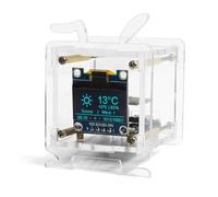 Bortivier ESP8266 DIY Mini Electronic Clock Kits Weather Forecast Clock Support 2.4G WiFi DIY Soldering Practice Kit