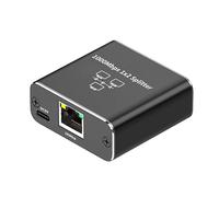 Bortivier Gigabit Ethernet Splitter 1 in 2 Out, 1000Mbps- LAN/Internet Cable Splitter - Cat5/6/7 Splitte, RJ45 Network Extension Easy to Use