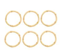 Bortivier Handmade Bamboo Napkin Ring Natural Rustic Napkin Holders Natural Napkin Holder Rings Table Decorations, Set of 6