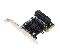 Bortivier Hard Disk Expansion Card, Desktop Pci-E to Sata3.0 Expansion Card 6 Ports, Support MacOS, Windows7/8/10