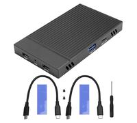 Bortivier HDD Enclosure M.2 NVMe Dual Bay HDD Enclosure Gen2 10Gbps HUB Docking Station HDD Accessories